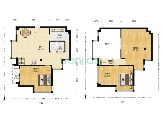 华发未来荟 2室1厅1卫 72平方