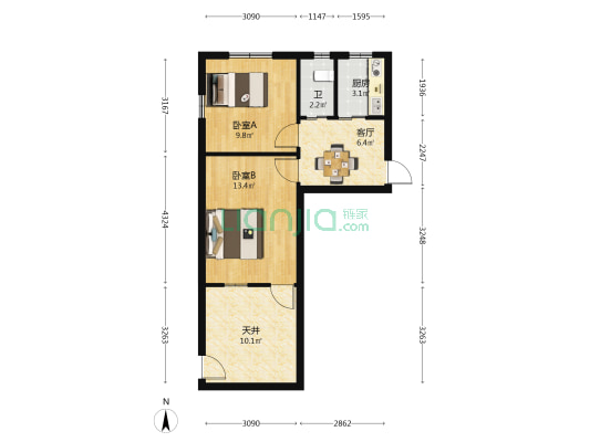 大禅法弄 2室1厅1卫 50平方
