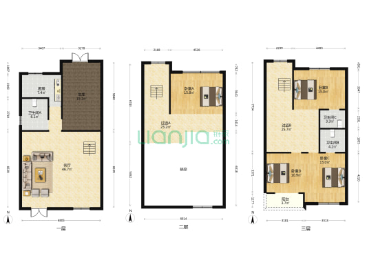 永乐花园 4室1厅3卫 310平方
