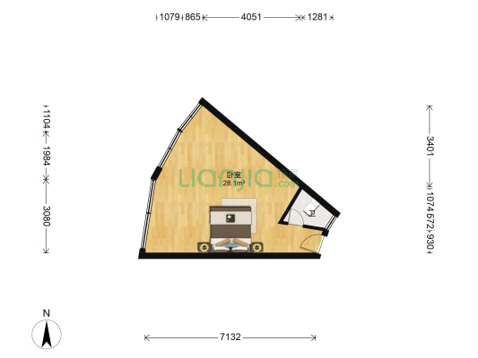 翠名居 1室0厅1卫 43平方