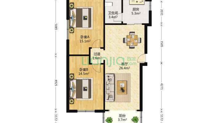 横丁字街27号二手房实景图