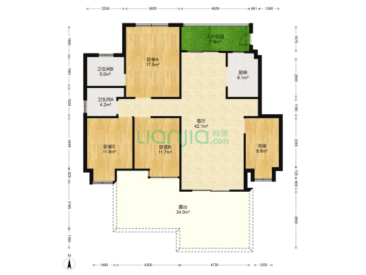 仁安·御香山 4室1厅2卫 142平方