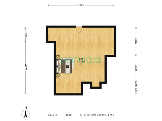 星桥锦绣嘉苑 1室0厅0卫 64平方
