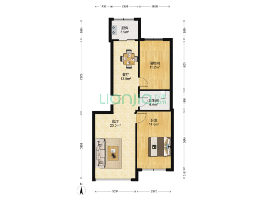 葵丰路 1室2厅1卫 83平方