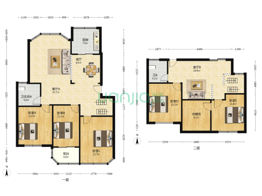 腾岭新村 5室3厅2卫 165平方