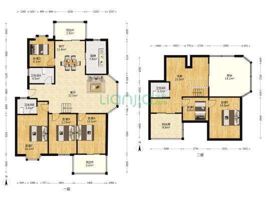 越中建发家园 7室2厅3卫 136平方