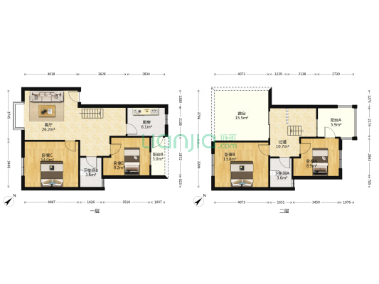 水云花都清泰路一段129号 4室1厅2卫 126平方