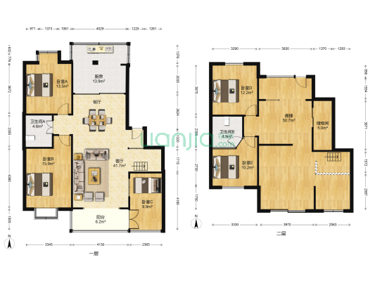 苏建花园城 5室1厅2卫 204平方
