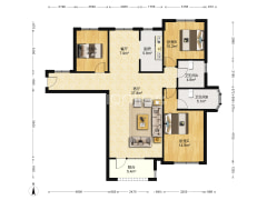 全民户型，采光好，主卧客厅朝南，南北通透-涿州香邑溪谷上园户型图