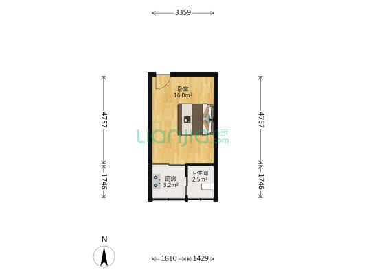 棉纺新村母子楼 1室0厅1卫 30平方