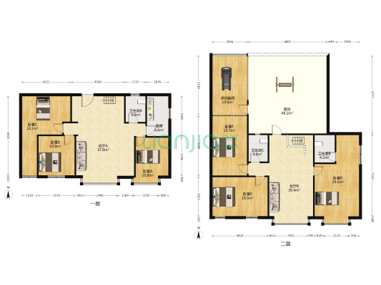 正典家属楼 7室2厅3卫 209平方