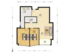 涿州开发区，全南两居。精装，诚意出售-涿州君临天下御景园户型图