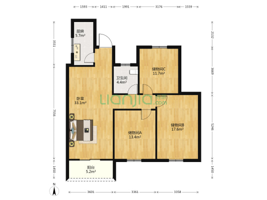 宇业天逸华庭 1室0厅1卫 120平方