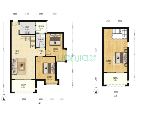 四季雅居 3室1厅1卫 123平方