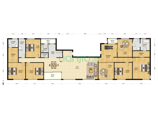 新浦江城(江柳路400弄) 8室1厅4卫 406平方