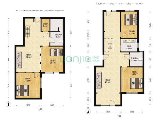 复地哥德堡森林四期 4室2厅2卫 191平方
