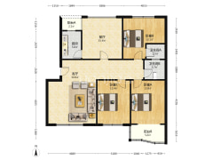 真实在售，税费低，采光充足，南北通透，有露台-涿州国富嘉园户型图