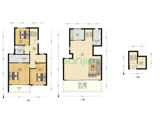 招商天府玺 3室1厅3卫 210平方