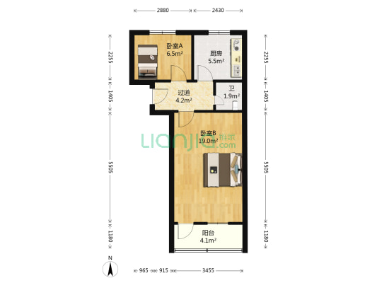 潍棉小区 2室0厅1卫 49平方