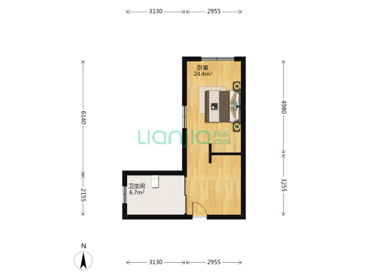 阊胥路798号 1室0厅1卫 58平方