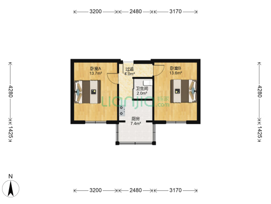 姚西街 2室0厅1卫 50平方