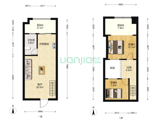 希悦庭公馆 2室1厅1卫 50平方