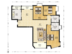中间楼层 采光好 南北通透 精装 三居室-涿州君临天下御景园户型图