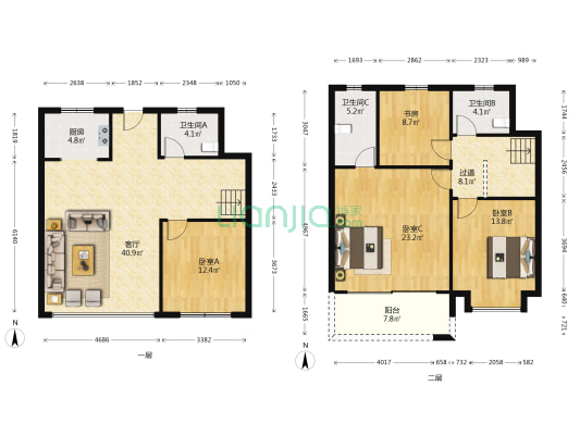 金科醇墅 4室1厅3卫 159平方