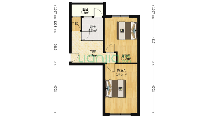 牛心屯二路二手房实景图