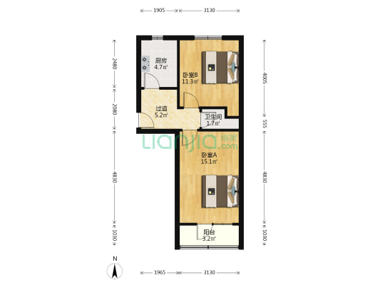 水工机械厂宿舍 2室0厅1卫 50平方
