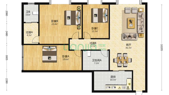 壹成新居二手房实景图