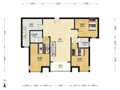 金品时代 3室2厅 南-涿州金品时代户型图