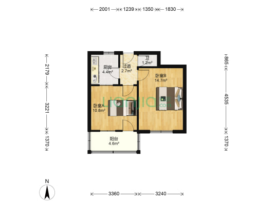 工业北路310 2室0厅1卫 52平方
