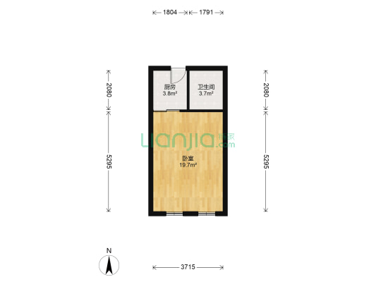 诸暨万达广场 1室0厅1卫 39平方