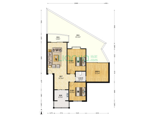怡欣苑(新都) 2室1厅1卫 86平方