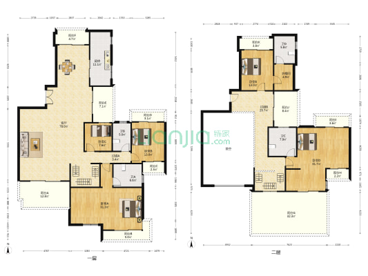 星豪湾 5室1厅4卫 338平方