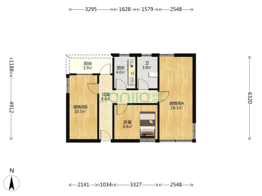 洪湖一街五号大院罗湖区 1室0厅1卫 69平方