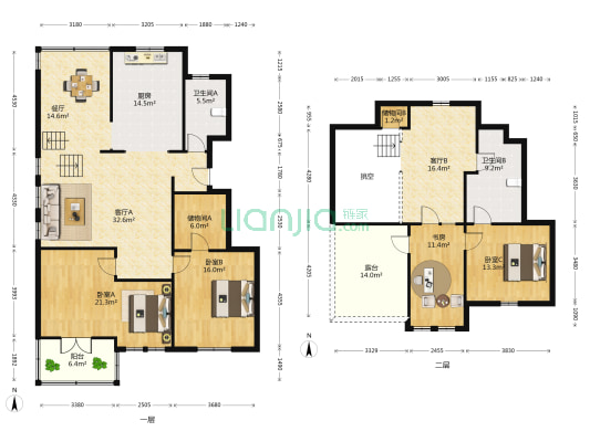 凤华丽都 4室3厅2卫 196平方