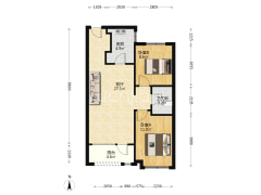 花园洋房大社区南北通透两居出售-涿州桃源新都孔雀城户型图