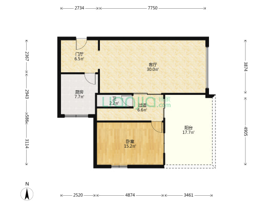 恒翠轩一期 1室1厅1卫 170平方