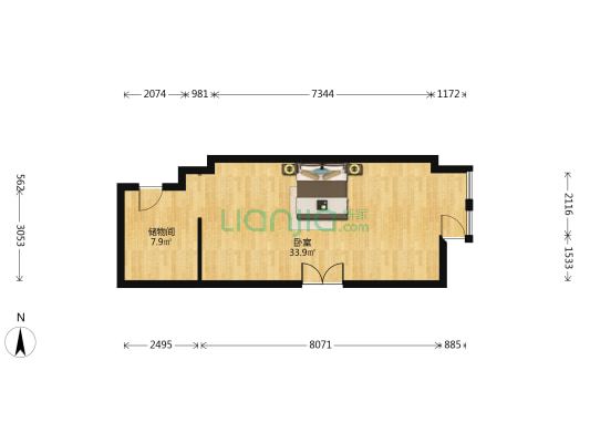 浙商广场 1室0厅0卫 63平方