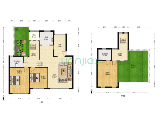骏逸东山二期 3室1厅2卫 153平方