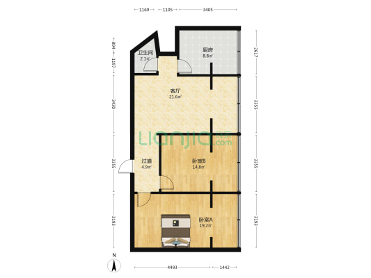 龙警苑 2室1厅1卫 78平方