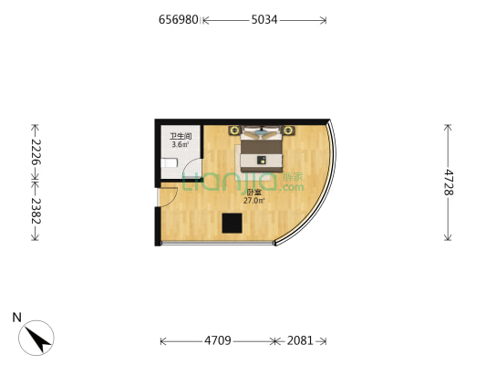 璞醍海 1室0厅1卫 40平方