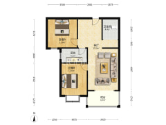 平安D区，全南两居室，阳光挺好的，新换的窗户，满五-涿州平安D区户型图