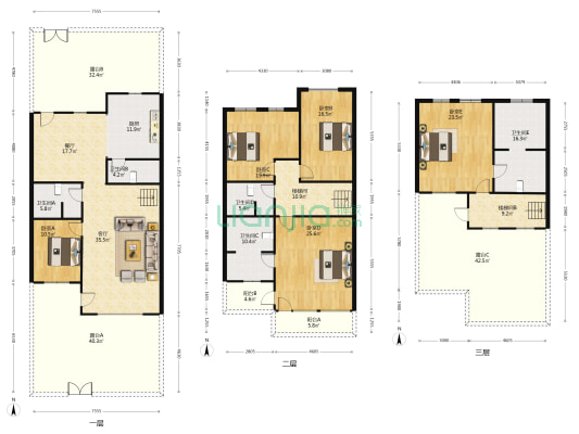 涿州城西农大联排别墅，地上可停车，环境优美-户型图