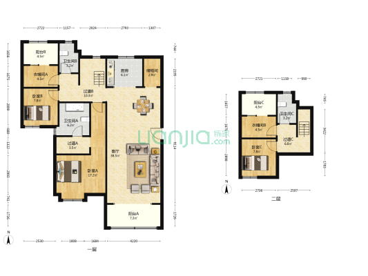 海伦堡悦珑湾 3室1厅3卫 178平方