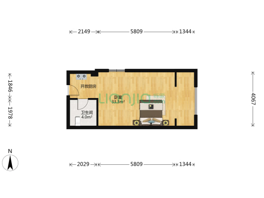天宝国际 1室0厅1卫 50平方