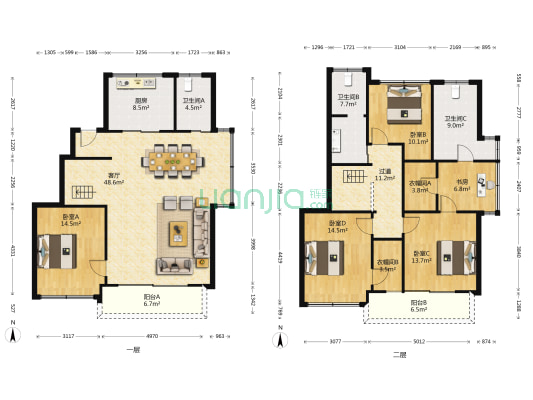 绿城云栖桃花源 5室1厅3卫 211平方