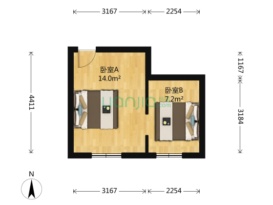 后长街5号 2室0厅0卫 32平方